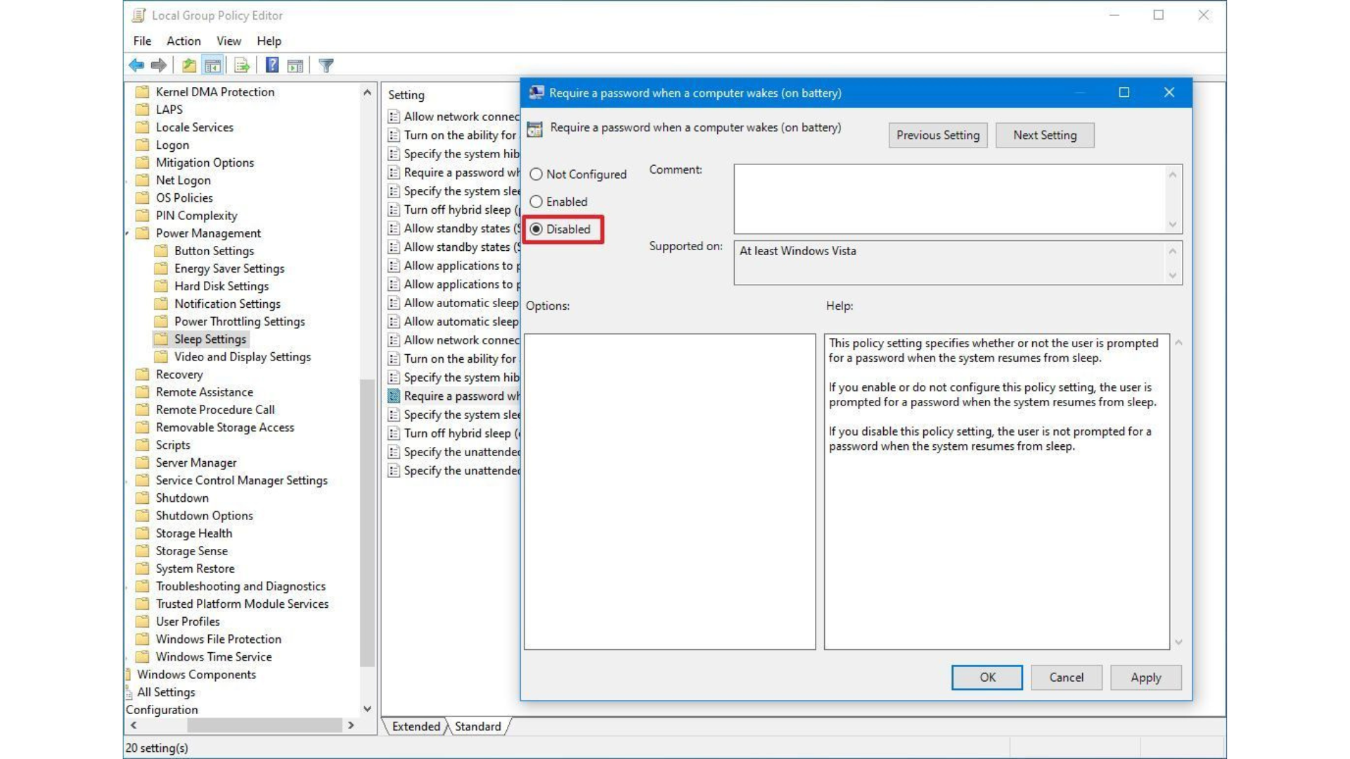 Cách tắt mật khẩu khi mở máy từ chế độ ngủ trên Windows 10 10 Cach tat mat khau khi mo may tu che do ngu tren Windows 10 4