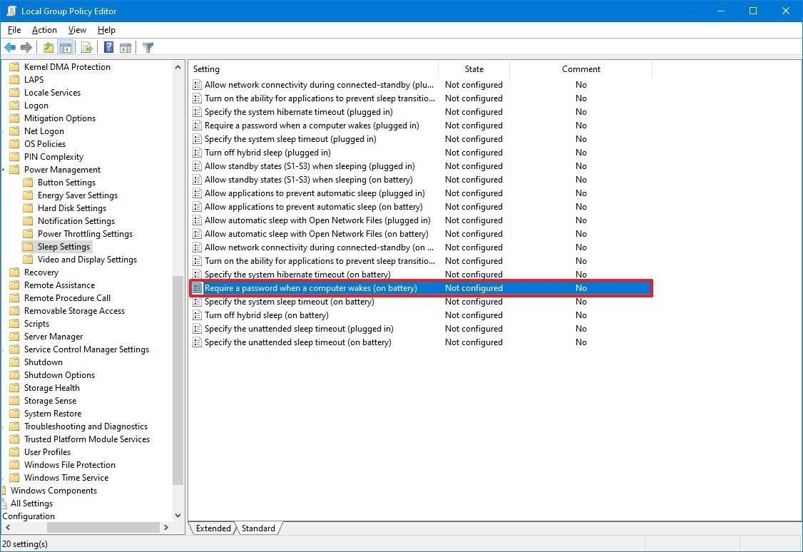 Cach vo hieu hoa mat khau sau khi khoi dong lai tu che do ngu tren Windows 10 3