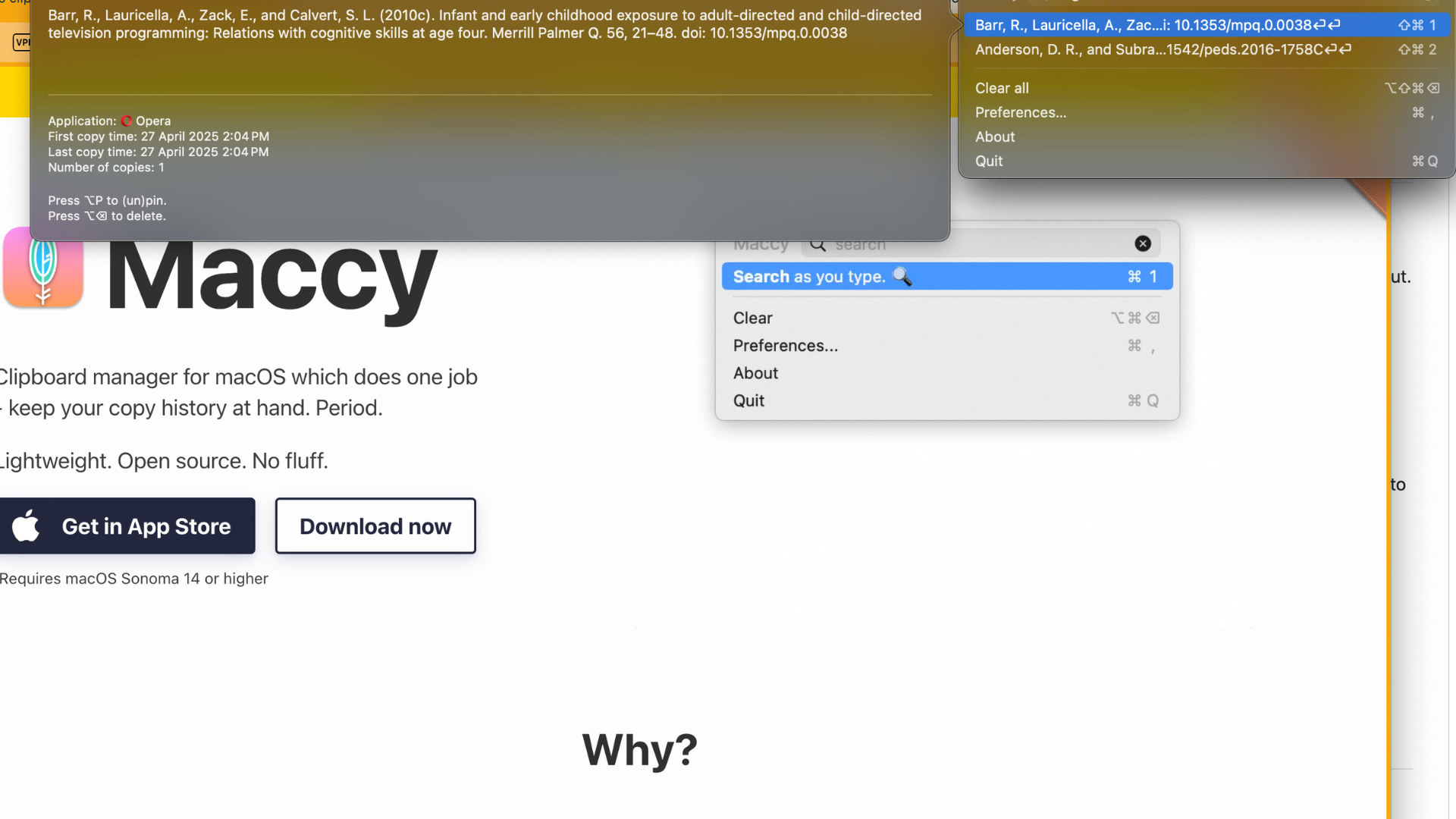 Maccy Ung dung mien phi giai quyet van de Clipboard cua macOS 2025 2
