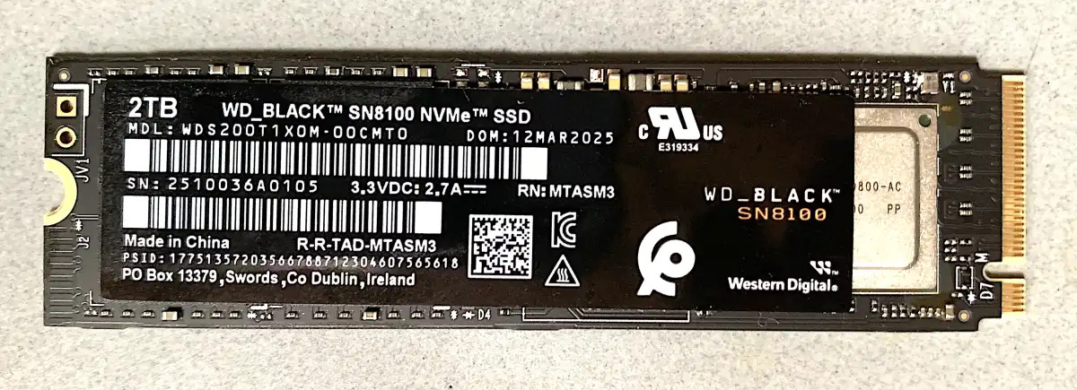 SSD WD Black SN8100 2