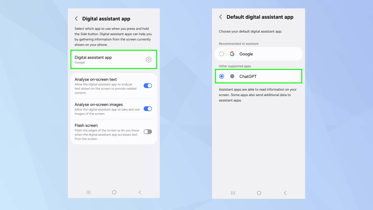Cách biến ChatGPT thành trợ lý mặc định của bạn trên Android thay vì Gemini 12 bien ChatGPT thanh tro ly mac dinh cua ban tren Android 6
