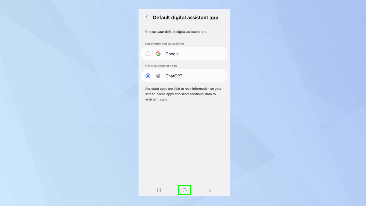 Cách biến ChatGPT thành trợ lý mặc định của bạn trên Android thay vì Gemini 13 bien ChatGPT thanh tro ly mac dinh cua ban tren Android 7
