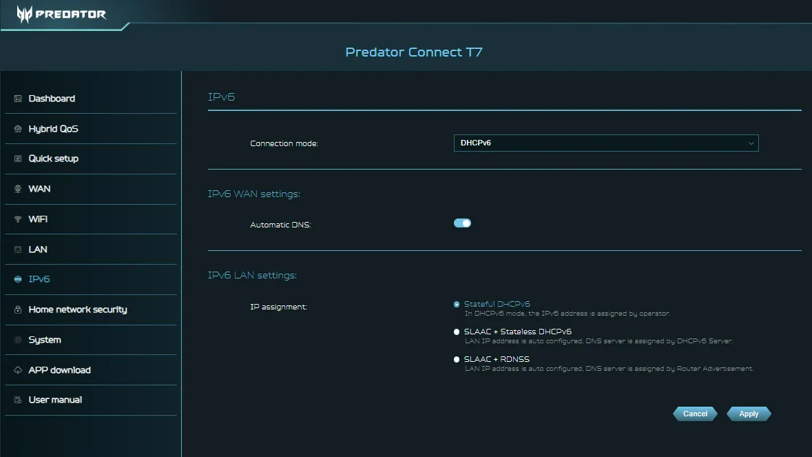 Acer Predator Connect T7 16