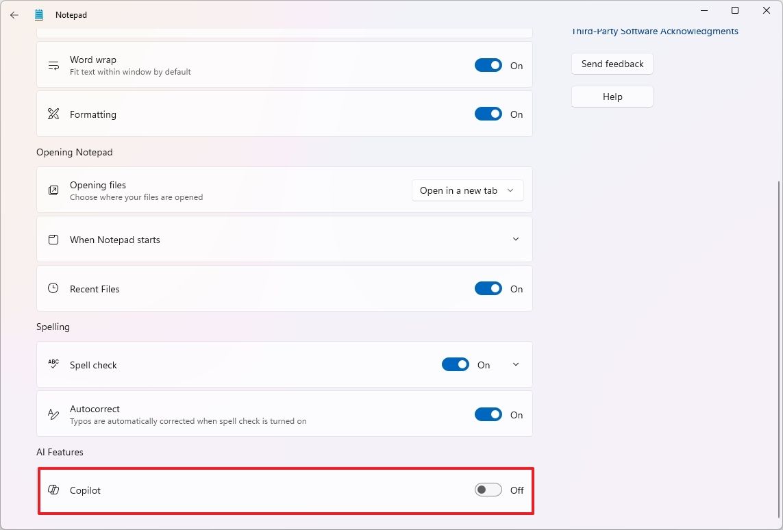 Cách tắt AI trong Notepad trên Windows 11 để có trải nghiệm cổ điển 3 Cach tat AI trong Notepad tren Windows 11 de co trai nghiem co dien 3
