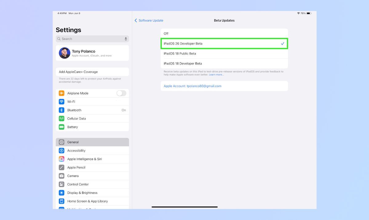iPadOS 26 đã có mặt — cách tải xuống bản beta dành cho nhà phát triển ngay bây giờ 9 He dieu hanh iPadOS 26 4