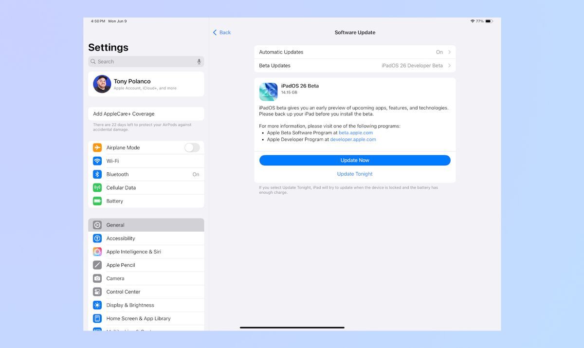 iPadOS 26 đã có mặt — cách tải xuống bản beta dành cho nhà phát triển ngay bây giờ 10 He dieu hanh iPadOS 26 5