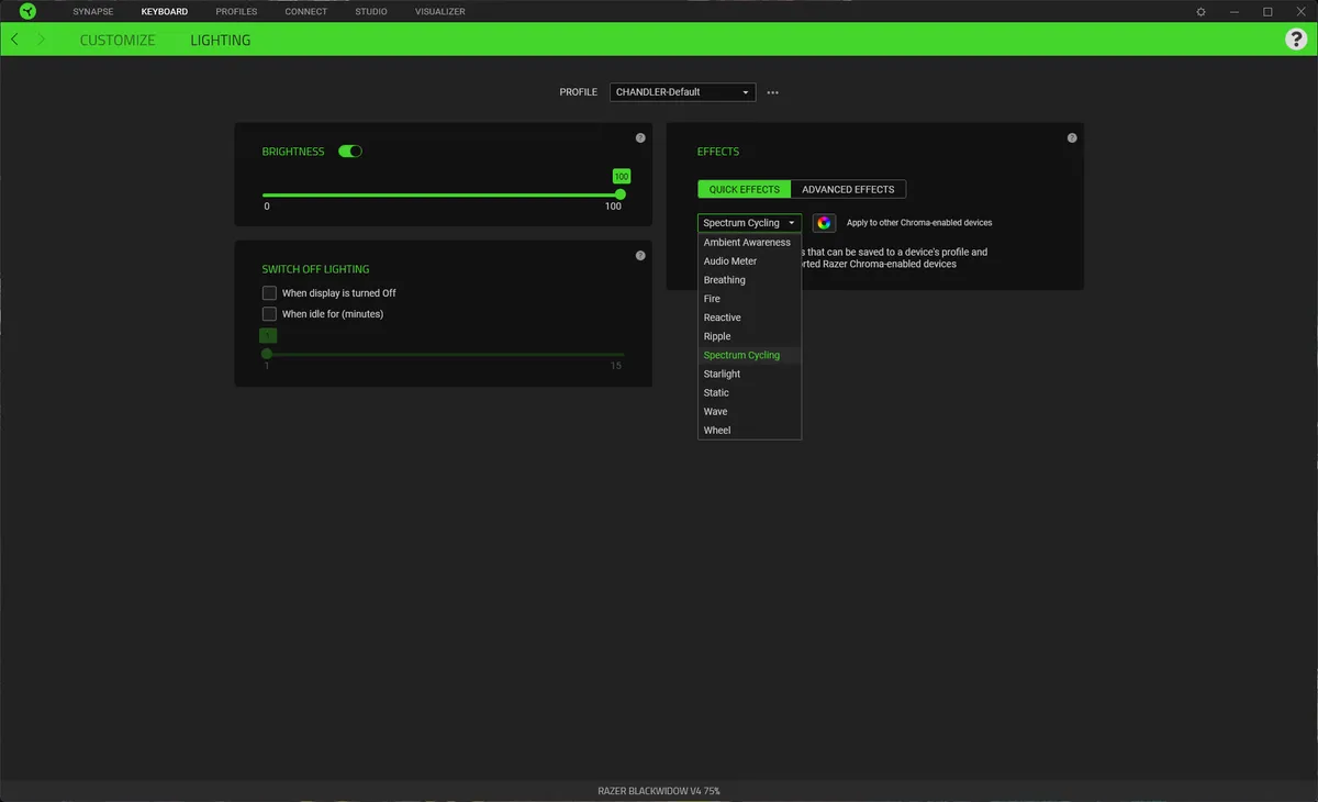 Razer BlackWidow V4 75 1