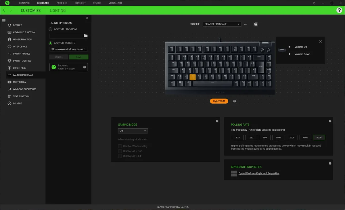 Razer BlackWidow V4 75 2