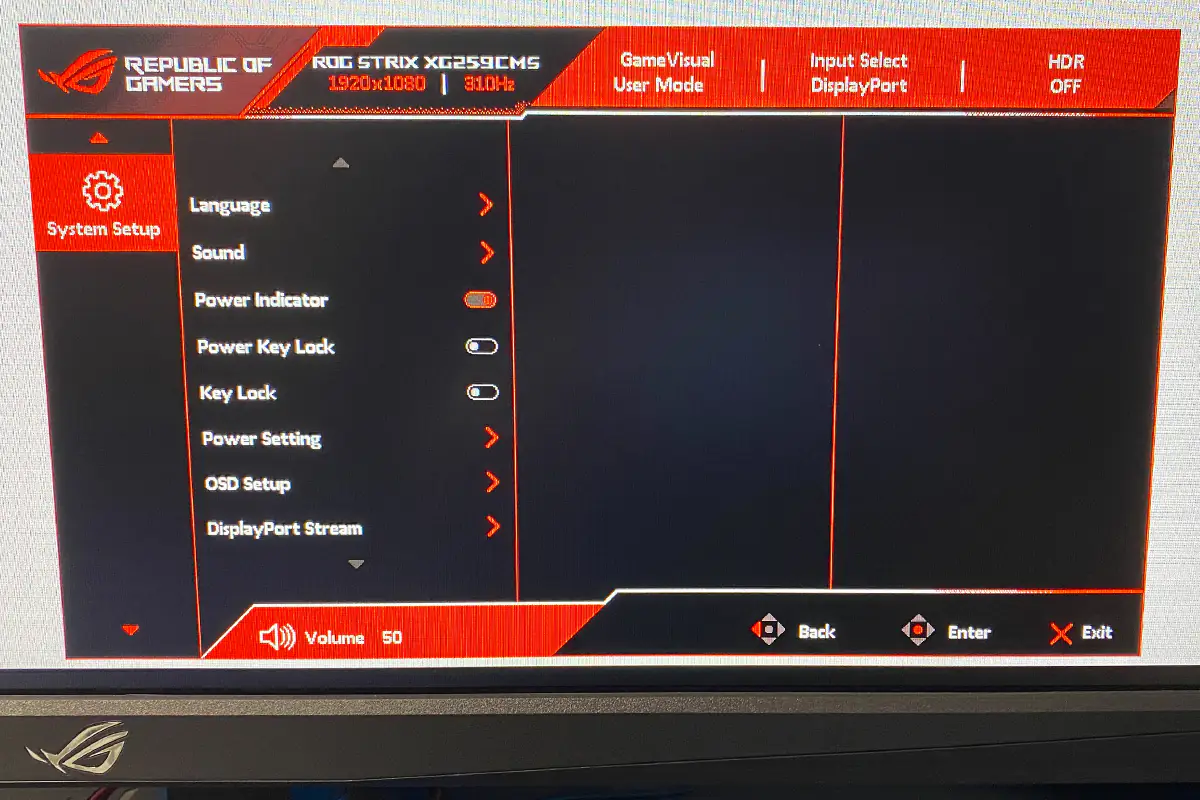 Đánh giá ASUS ROG STRIX XG259CMS: Tốc độ khủng, hình ảnh sắc nét – Có phải là màn hình lý tưởng của bạn? 106 ASUS ROG STRIX XG259CMS 11