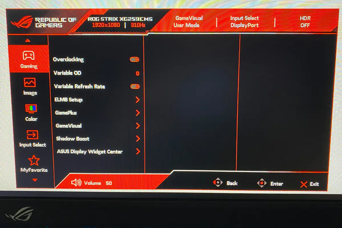 Đánh giá ASUS ROG STRIX XG259CMS: Tốc độ khủng, hình ảnh sắc nét – Có phải là màn hình lý tưởng của bạn? 101 ASUS ROG STRIX XG259CMS 16
