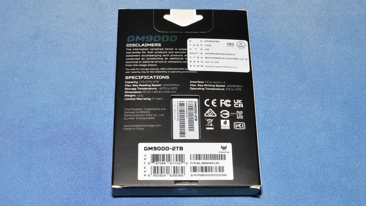 Đánh giá ổ SSD Acer Predator GM9000 2TB: Liệu có phải là sự nâng cấp tốt nhất cho máy của bạn? 35 Acer Predator GM9000 2TB 5