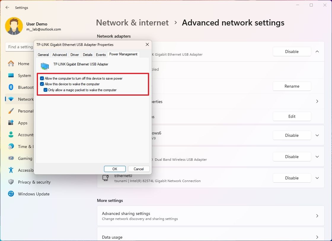 Cách bật 'Wake on LAN' trên Windows 11 23 Cach bat Wake on LAN tren Windows 11 9