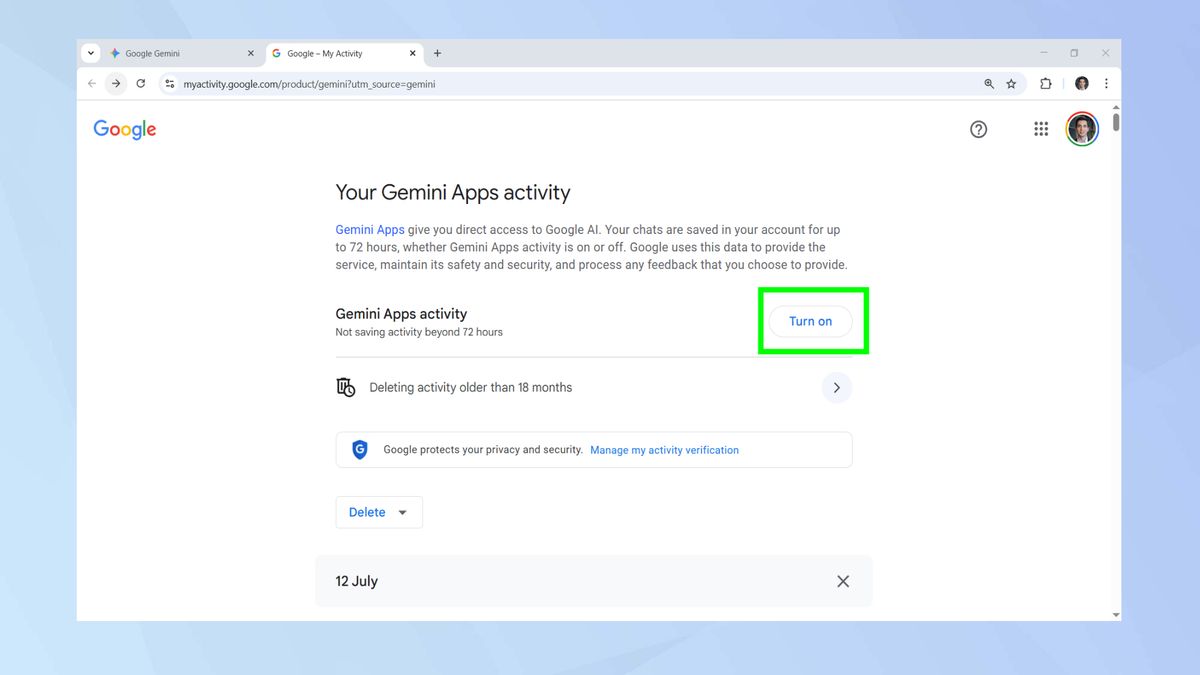 Kiểm soát dữ liệu của bạn: Cách ngăn Gemini sử dụng dữ liệu của bạn để huấn luyện 11 Cach ngan Gemini su dung du lieu cua ban de huan luyen 6