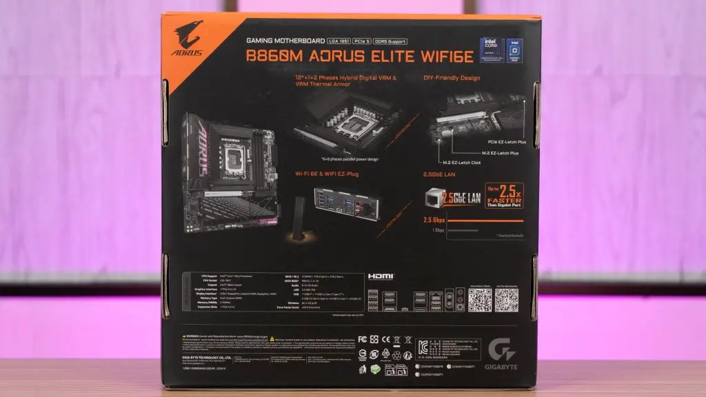 Đánh giá bo mạch chủ Gigabyte B860M AORUS Elite WiFi6E - Kết nối tốc độ, ổn định và hơn thế nữa. 20 Gigabyte B860M AORUS Elite WiFi6E 13