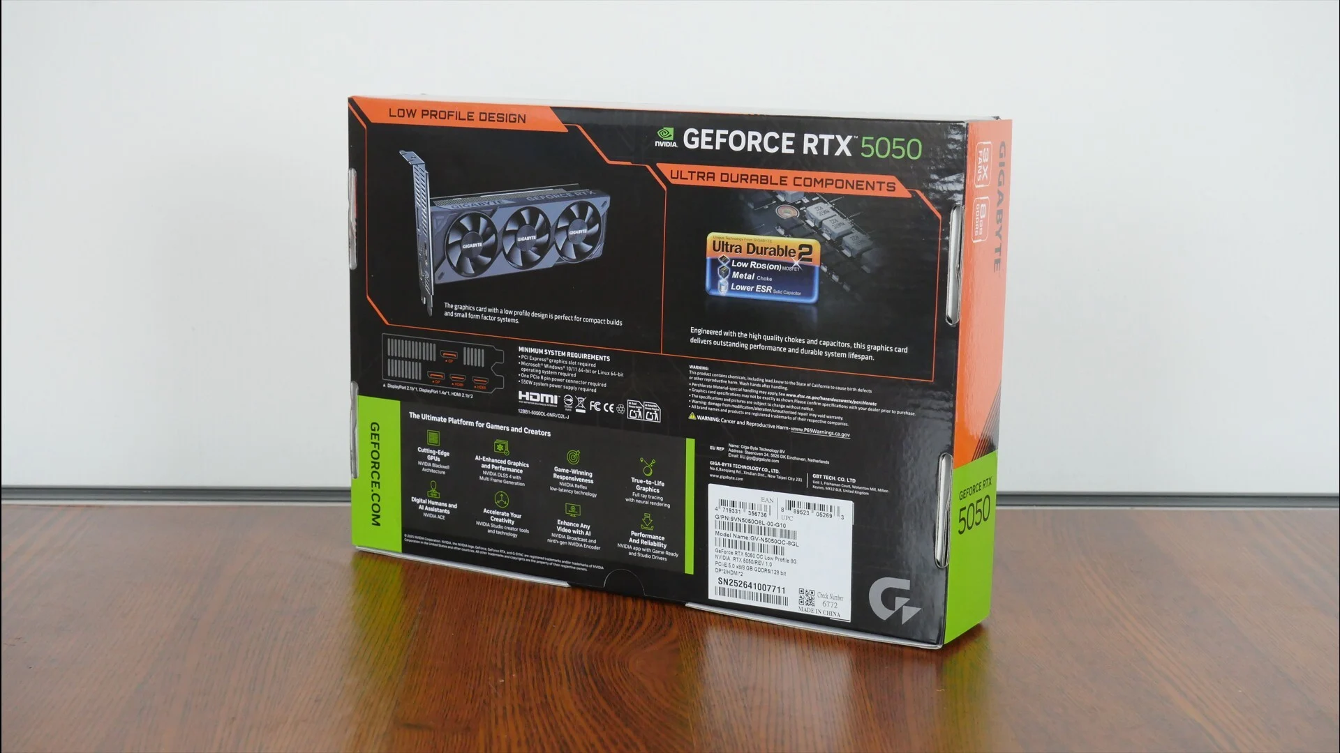 Đánh giá card đồ họa Gigabyte GeForce RTX 5050 OC Low Profile 8G – Sức mạnh nhỏ gọn cho PC SFF 32 Gigabyte GeForce RTX 5050 OC Low Profile 8G 25