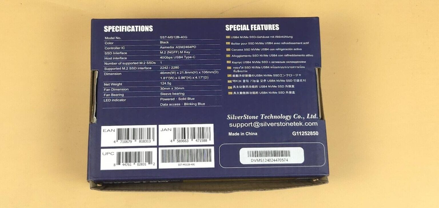 Đánh giá vỏ USB4 SilverStone MS12-40G: Tốc độ siêu nhanh 40Gbps và khả năng tản nhiệt đỉnh cao 29 USB4 SilverStone MS12 40G 22 e1752054466366