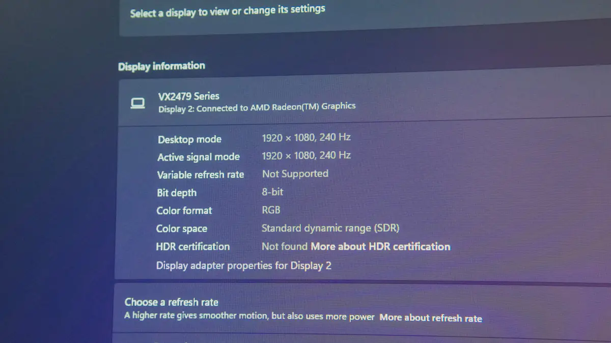 ViewSonic VX2479A HD PRO 8