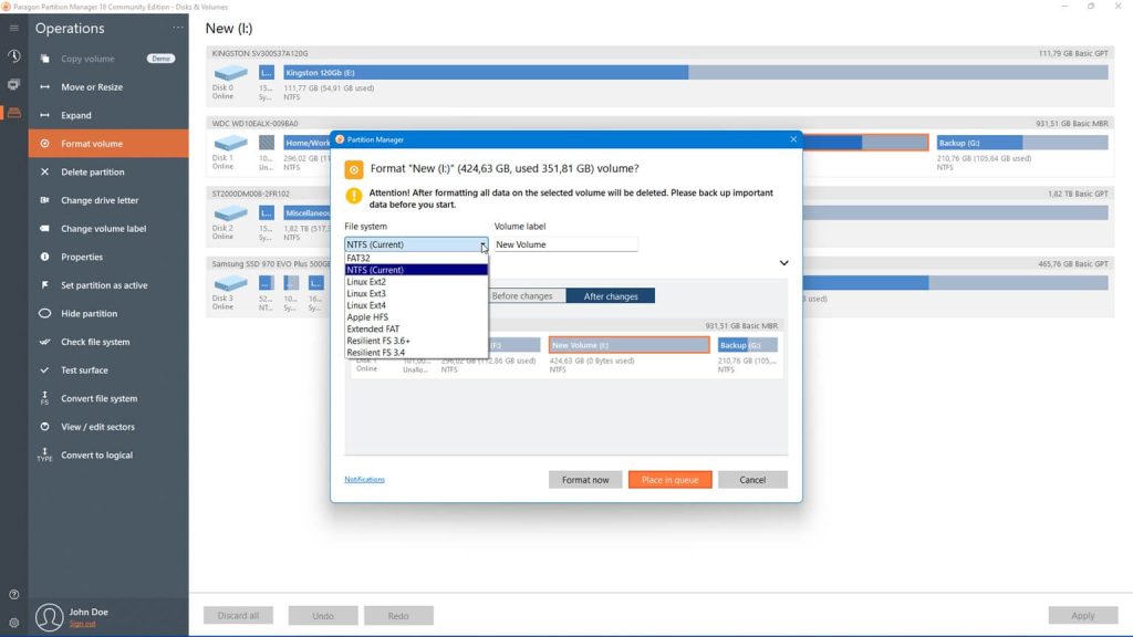 cach tao va dinh dang phan vung o cung 3