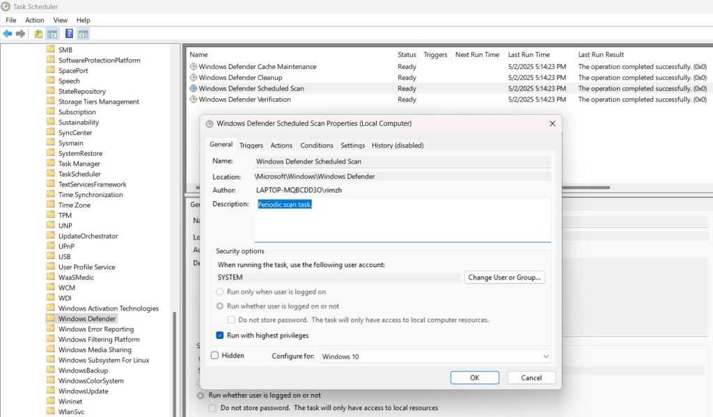 loi MSMPeng.exe Antimalware Service Executable 6