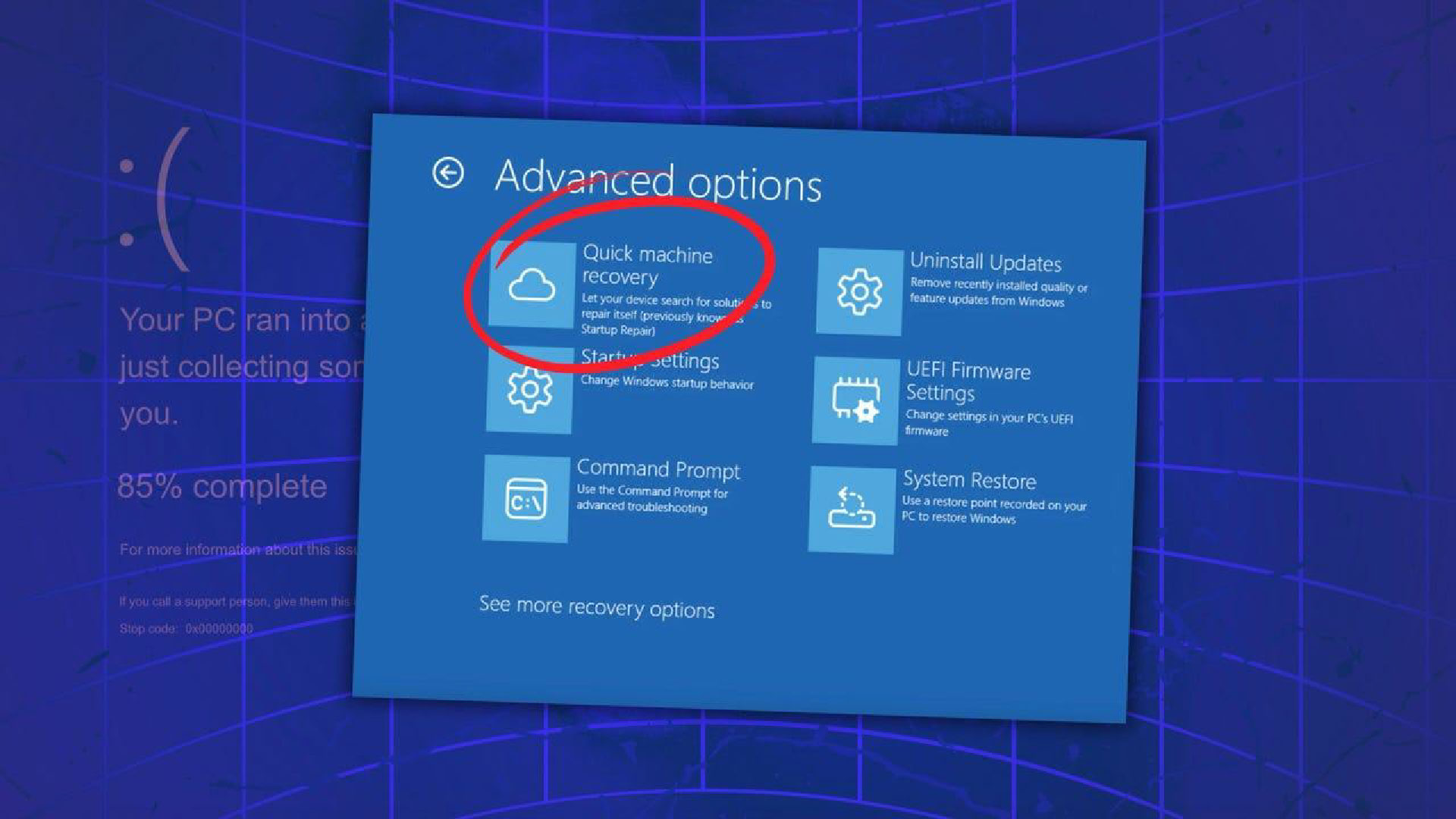 Tính năng "Khôi phục máy nhanh" (Quick machine recovery) mới của Windows 11 thay thế cho Startup Repair và là một bước đột phá 1 01 01 20