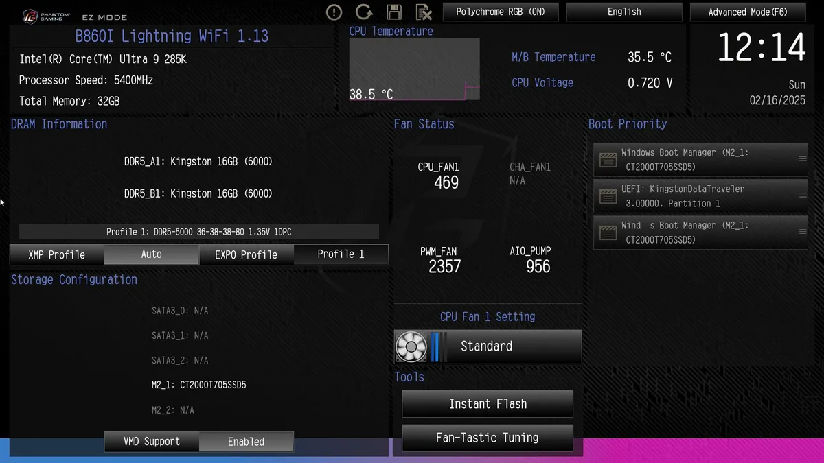 Đánh giá bo mạch chủ ASRock Phantom Gaming B860I Lightning Wi-Fi: Sức mạnh ẩn sau thiết kế nhỏ nhắn 38 ASRock Phantom Gaming B860I Lightning Wi Fi 3