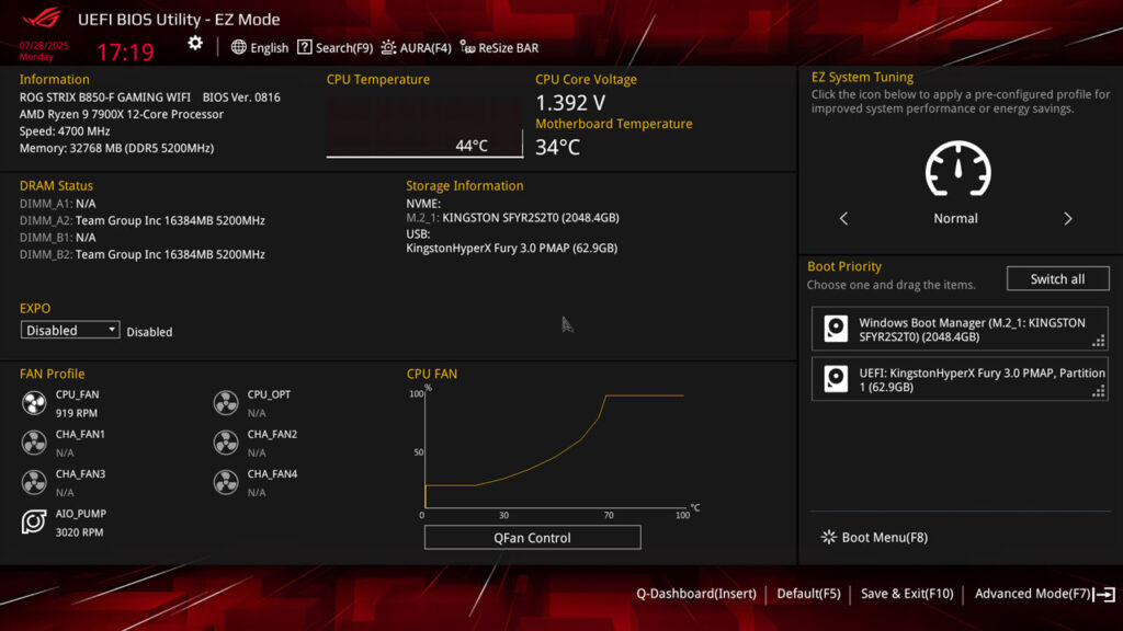ASUS ROG Strix B850 F Gaming WiFi 6