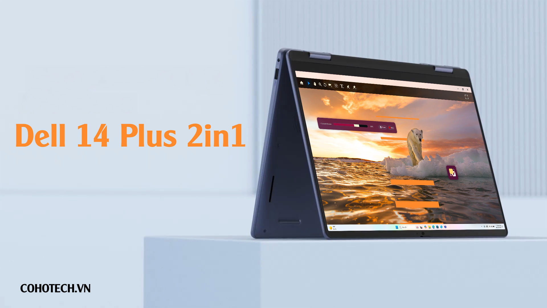 Laptop Dell 14 Plus 2in1 (DB04255): Giải pháp hoàn hảo cho sinh viên và dân văn phòng 1 Dell 14 Plus 2in1 DB04255 01
