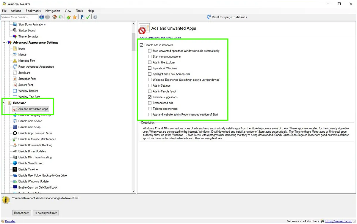 Hướng dẫn cách tùy chỉnh Winaero Tweaker trên Windows 10 và Windows 11: Dễ dàng loại bỏ quảng cáo, theo dõi, AI Copilot và nhiều hơn nữa! 23 Huong dan cach tuy chinh Winaero Tweaker tren Windows 10 va Windows 11 19