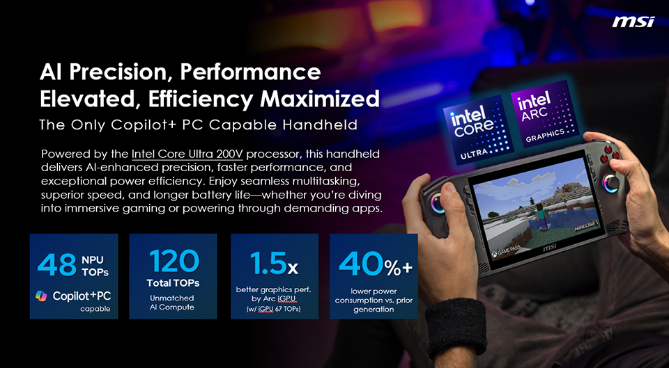 MSI Claw 7 AI+: Hiệu suất cao trong một thiết bị cầm tay nhỏ gọn 9 MSI Claw 7 AI 2