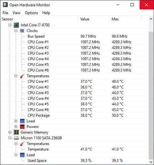Open Hardware Monitor
