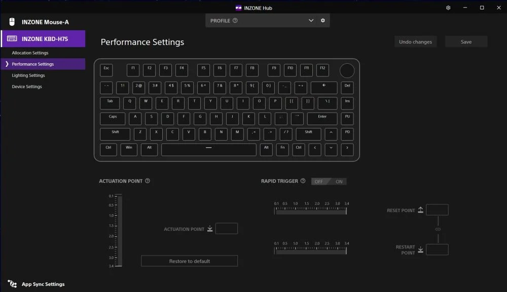 Sony Inzone KBD H75 5