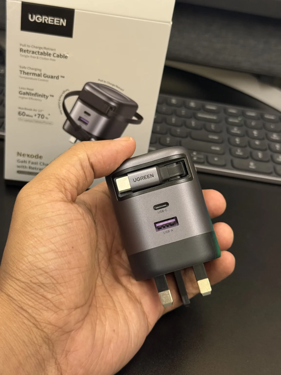 Trải nghiệm thực tế UGREEN Nexode Retractable Series: Khám phá Power Bank, Sạc, Bộ chuyển đổi ô tô và cáp thu gọn sáng tạo 19 UGREEN Nexode Retractable Series 7