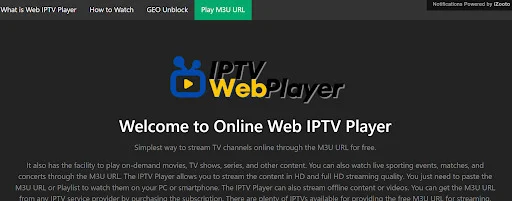 Web IPTV Player