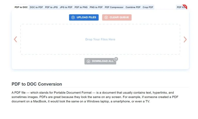 cach chuyen doi PDF sang tai lieu Word mien phi 1