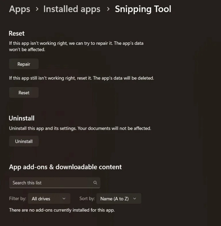 cach khac phuc loi to hop phim Windows Shift S khong hoat dong tren Windows 1110 4