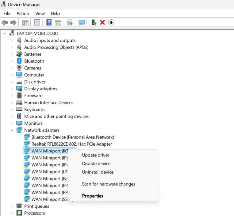 khac phuc hieu qua su co ket noi mang tren Windows 11 2