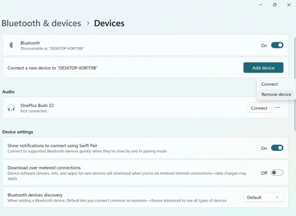 khac phuc su co ket noi cac thiet bi am thanh Bluetooth va man hinh khong day tren PC Windows 10 6
