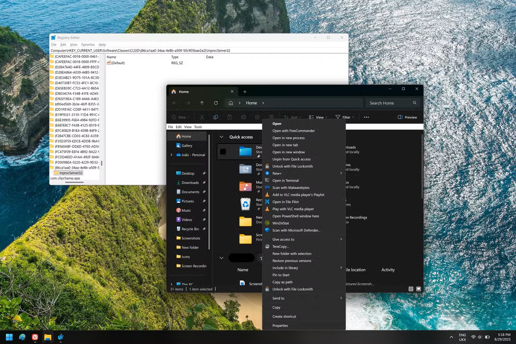 7 su that thu vi ve Windows Registry 8