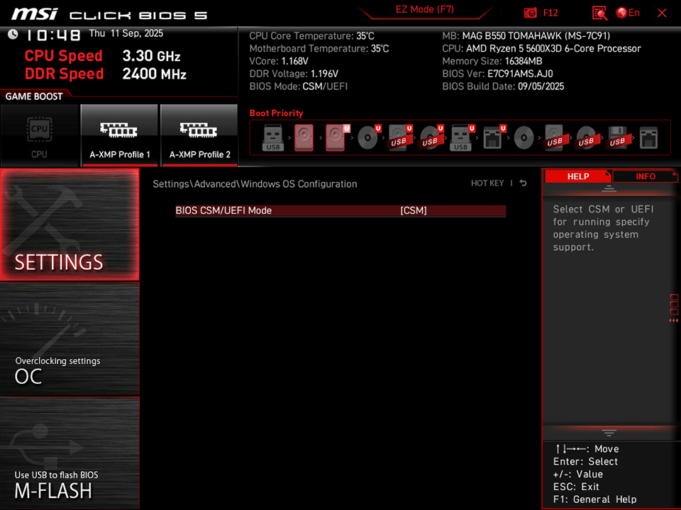 Cach bat Secure Boot va TPM 2.0 tren bo mach chu MSI AM4 10