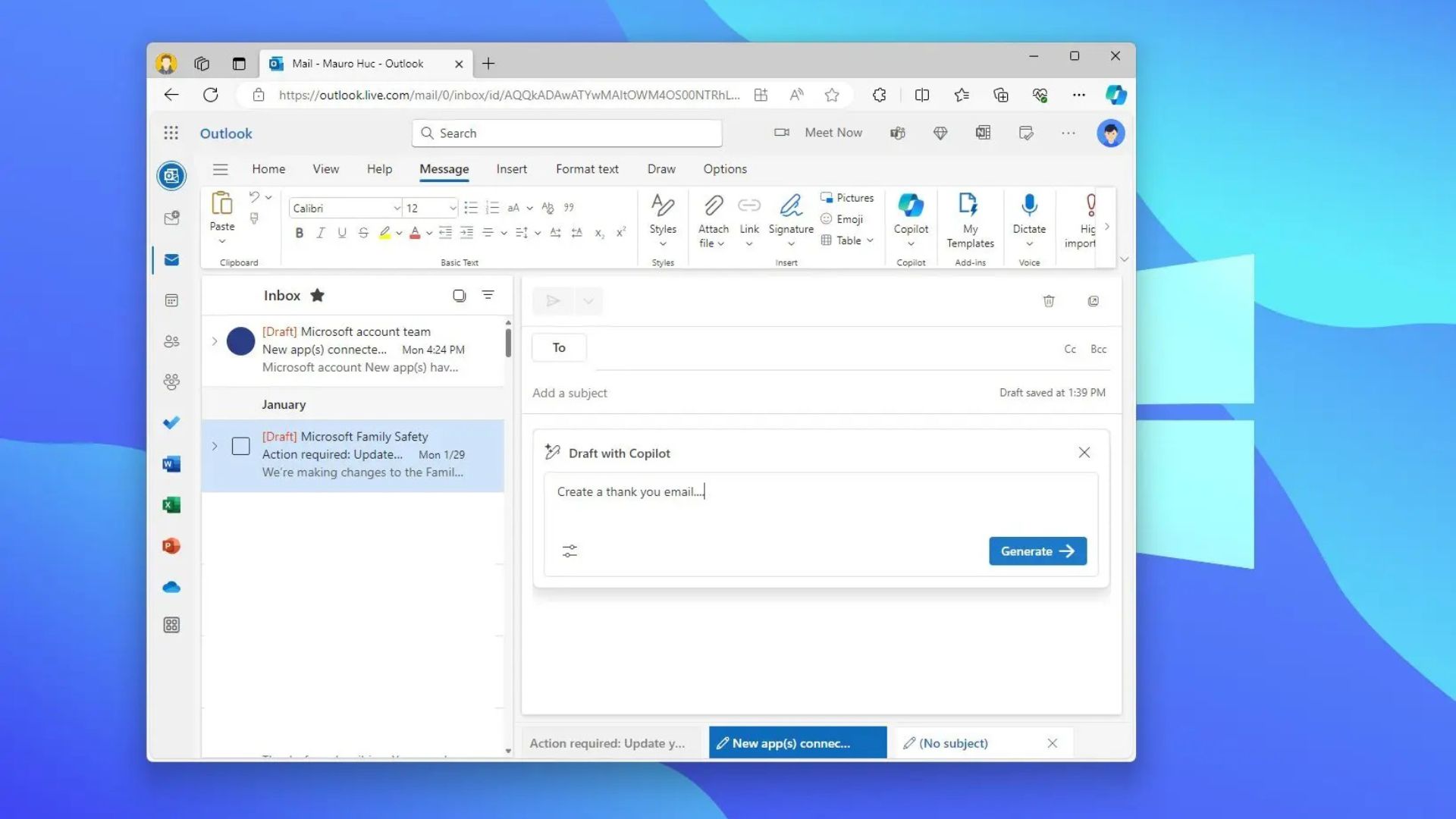 Cách bắt đầu sử dụng Copilot trong Outlook dành cho Windows 11 1 Cach bat dau su dung Copilot trong Outlook danh cho Windows 11 1