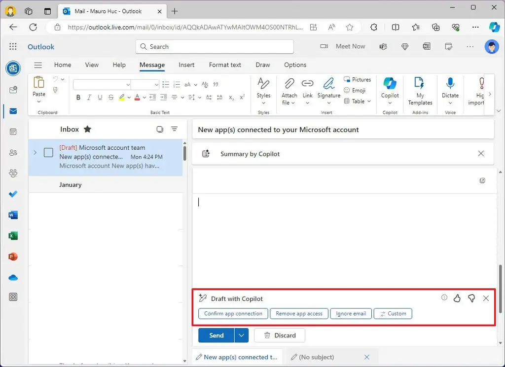 Cách bắt đầu sử dụng Copilot trong Outlook dành cho Windows 11 15 Cach bat dau su dung Copilot trong Outlook danh cho Windows 11 5
