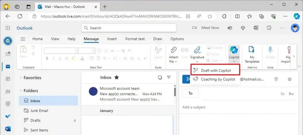 Cách bắt đầu sử dụng Copilot trong Outlook dành cho Windows 11 11 Cach bat dau su dung Copilot trong Outlook danh cho Windows 11 9
