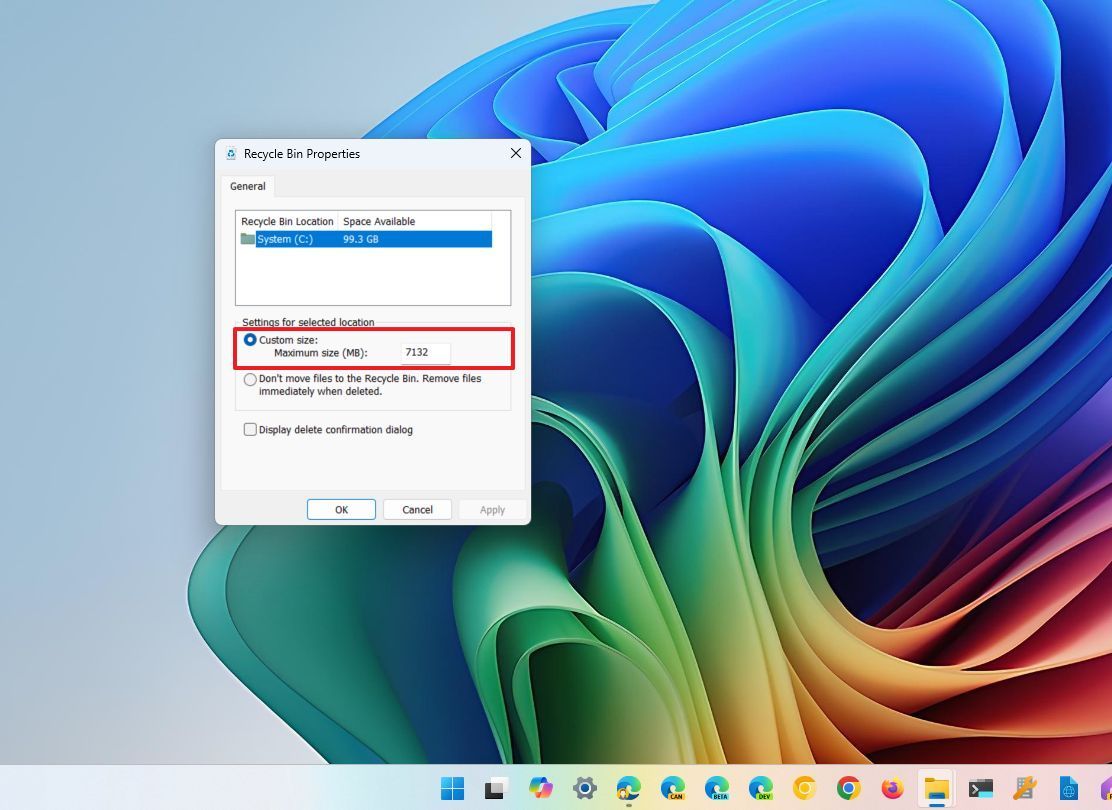 Cách thay đổi cài đặt Thùng rác "Recycle Bin" trong Windows 11 và Windows 10 13 Cach thay doi cai dat Thung rac trong Windows 11 va Windows 10 3