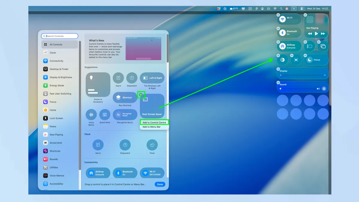 Cách tùy chỉnh Trung tâm điều khiển trong macOS Tahoe 26 13 Cach tuy chinh Trung tam dieu khien trong macOS Tahoe 26 4