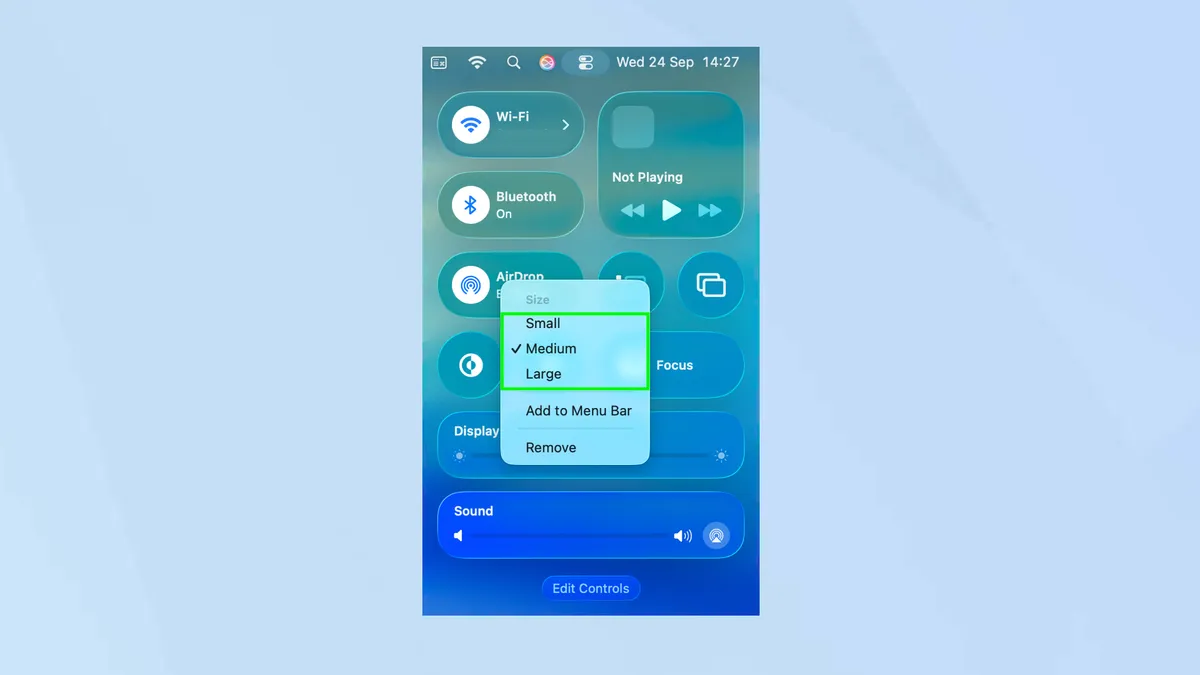 Cách tùy chỉnh Trung tâm điều khiển trong macOS Tahoe 26 15 Cach tuy chinh Trung tam dieu khien trong macOS Tahoe 26 6