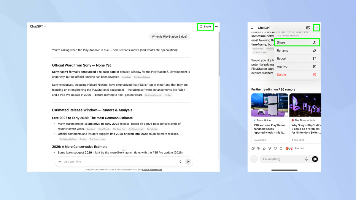 Chia sẻ đoạn chat trên ChatGPT có thể tiềm ẩn rủi ro về quyền riêng tư: Đây là cách sử dụng an toàn. 7 Chia se doan chat tren ChatGPT co the tiem an rui ro ve quyen rieng tu 2