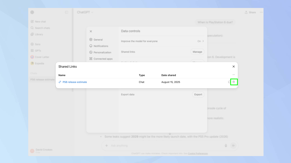 Chia sẻ đoạn chat trên ChatGPT có thể tiềm ẩn rủi ro về quyền riêng tư: Đây là cách sử dụng an toàn. 11 Chia se doan chat tren ChatGPT co the tiem an rui ro ve quyen rieng tu 6