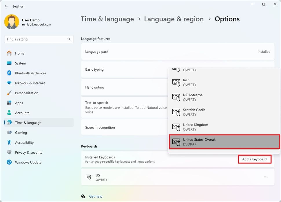 Huong dan cach thay doi bo cuc ban phim tren Windows 11 va Windows 10 5