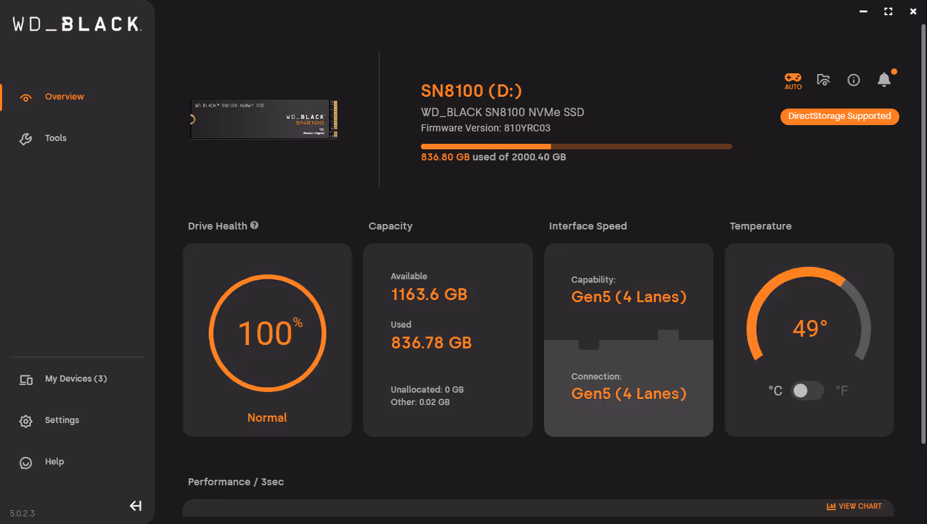 SanDisk WD Black SN8100 2TB 1