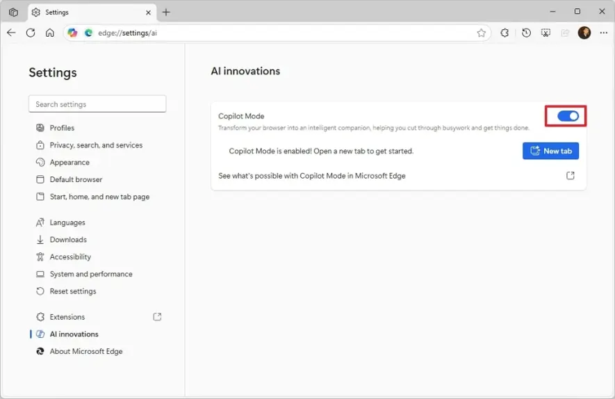 Hướng dẫn cách bật hoặc tắt chế độ Copilot cho Microsoft Edge trên Windows 11 10 cach bat hoac tat che do Copilot cho Microsoft Edge tren Windows 11 2